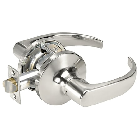 Yale Grade 1 Passage/Closet Latch Cylindrical Lock, Pacific Beach Lever, Non-Keyed, Bright Chrome Finish, PB5401LN 625